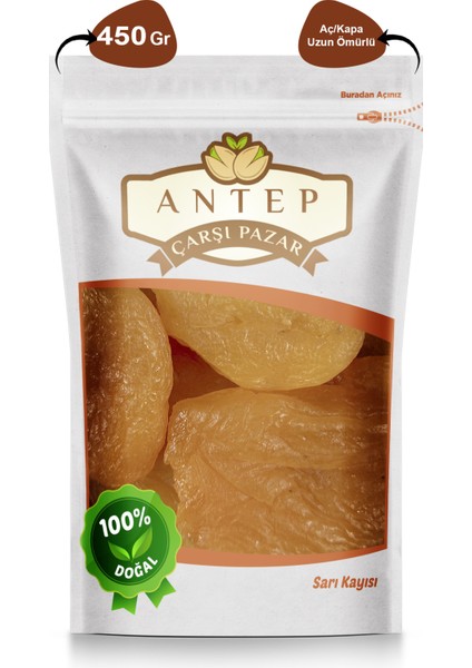 Antep Çarşı Pazar Sarı Kayısı Jumbo Malatya | 450 Gr.