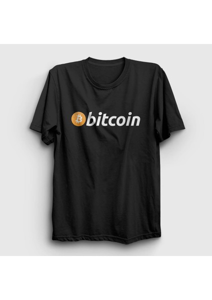 Unisex Siyah Btc Bitcoin T-Shirt