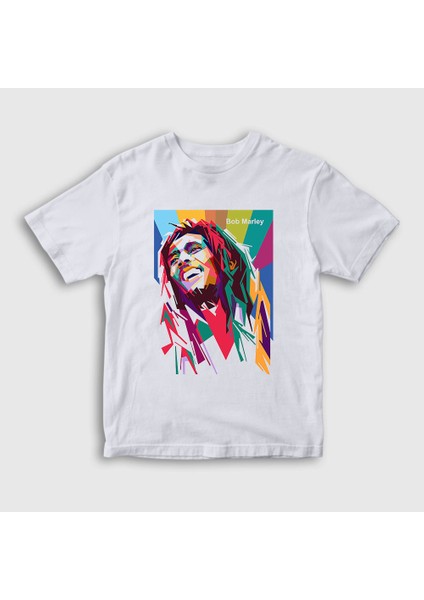 Unisex Çocuk Beyaz Colors Bob Marley T-Shirt
