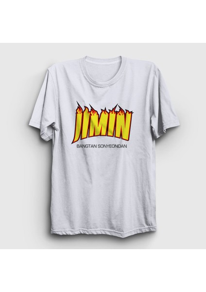 Unisex Beyaz Thrasher K Pop Jimin Bts T-Shirt