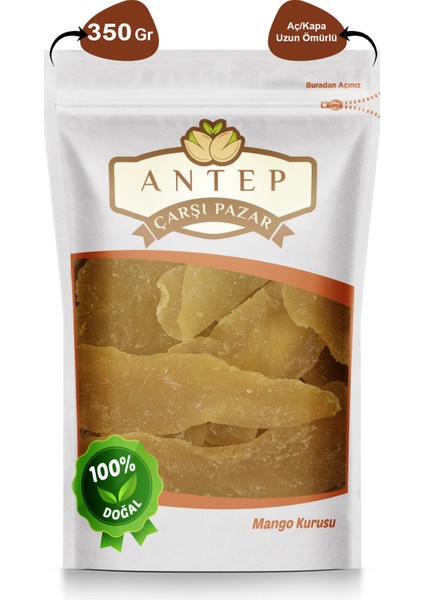 Antep Çarşı Pazar Mango Kurusu Tropik Meyve Kurusu | 350 gr