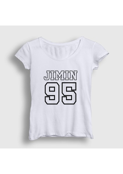 Kadın Beyaz 95 K Pop Jimin Bts T-Shirt