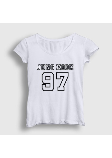 Kadın Beyaz 97 K Pop Jungkook Bts T-Shirt