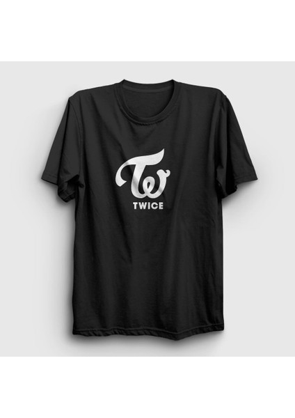 Unisex Siyah Logo V2 K-Pop Twice T-Shirt