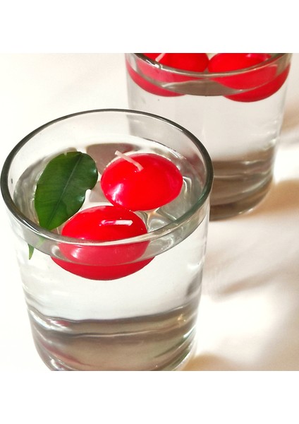 Yılbaşı Temalı Tealıght Suda Yüzen Mum-Kırmızı (6'lı) fiyatları