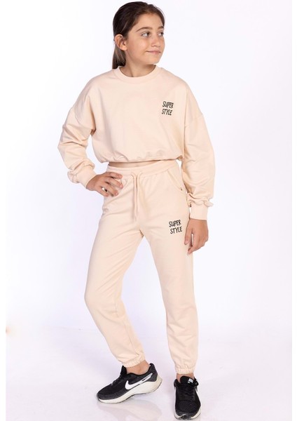 Toontoy Kız Çocuk Nakışlı Eşofman Takımı