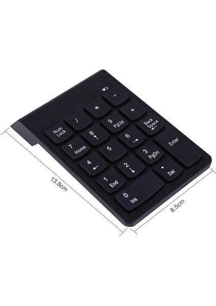 PX-1510K Siyah USB Kablosuz Numerik Klavye Keypad