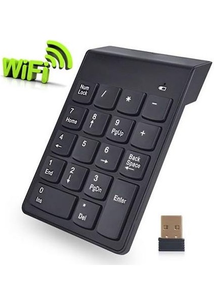 PX-1510K Siyah USB Kablosuz Numerik Klavye Keypad