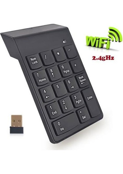 PX-1510K Siyah USB Kablosuz Numerik Klavye Keypad