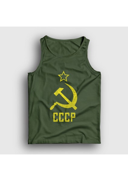 Unisex Haki Logo CCCP Sovyetler Birliği Atlet