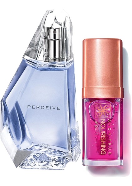 Perceive Kadın Parfüm ve Dudak Yağı Seti 50 ml EDP Lüks Ambalajlı Hediye