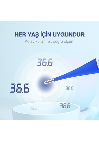 Koltukaltı ve Ağızdan Ölçen Dijital Çubuk Termometre