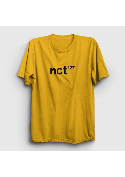 Unisex Sarı Logo K-Pop Nct 127 T-Shirt