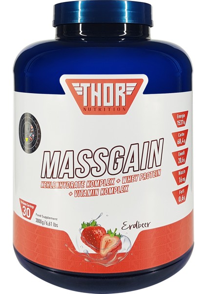 Massgainer 3kg, 30 Servis Formulated In Germany