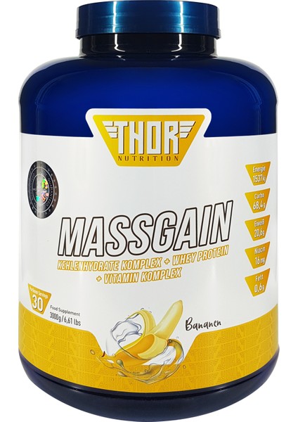 Massgainer 3kg, 30 Servis Formulated In Germany