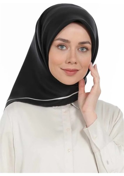 İpek Eşarp Twill Siyah