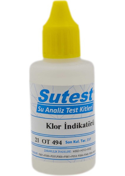 Klor Indikatörü 30CC (Orta Tolidin Solüsyonu)