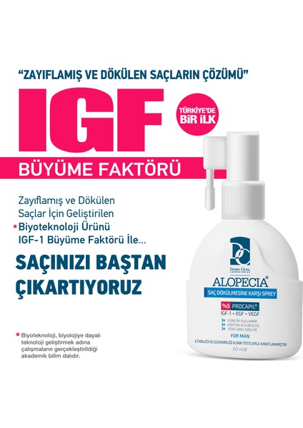 Procapil ve IGF İçerikli Erkek Saç Spreyi 60 ML