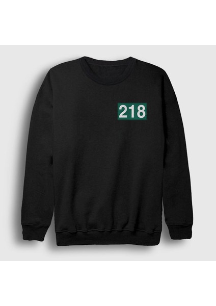 Unisex Siyah Cho Sang Woo 218 Squid Game Sweatshirt