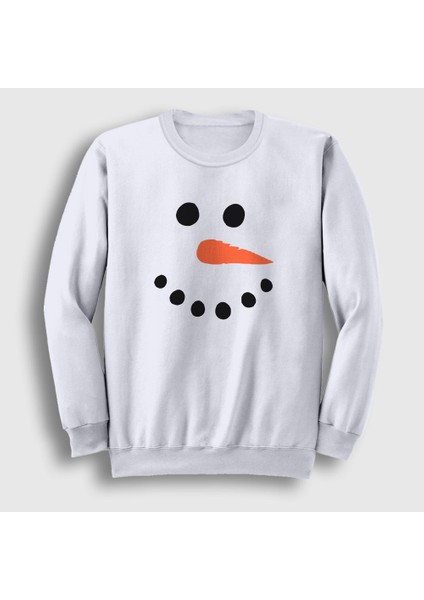 Beyaz Snowman Kardan Adam Yılbaşı Sweatshirt