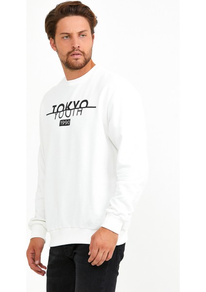 Süperlife Bisiklet Yaka Tokyo Basklıl Sweat SPR22SW134 modelleri