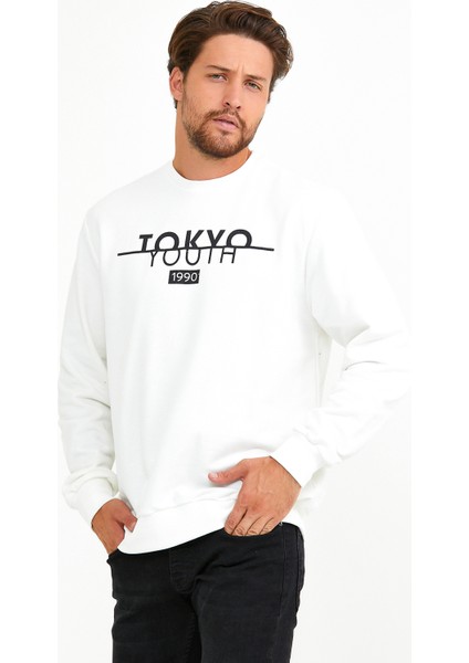 Süperlife Bisiklet Yaka Tokyo Basklıl Sweat SPR22SW134 fırsatları