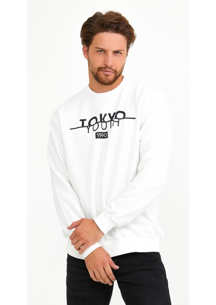 Süperlife Bisiklet Yaka Tokyo Basklıl Sweat SPR22SW134 indirimleri