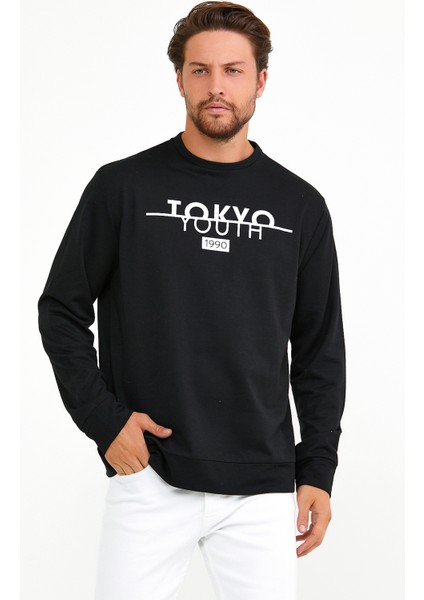 Süperlife Bisiklet Yaka Tokyo Basklıl Sweat SPR22SW134 modelleri