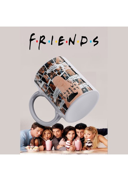 Friends Phoebe Fotoğraf Albümü 3 Tarafı Baskılı Porselen Kupa