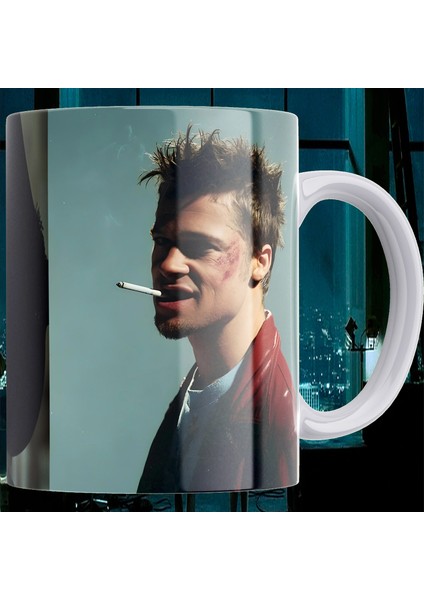 Fight Club Dövüş Kulübü 3 Tarafı Baskılı Porselen Kupa modelleri