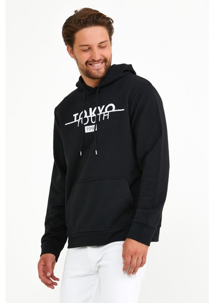 Süperlife Kapşonlu Tokyo Baskılı Sweat SPR22SW164