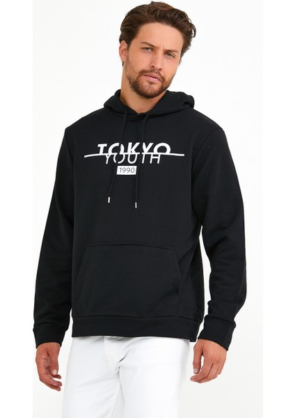 Süperlife Kapşonlu Tokyo Baskılı Sweat SPR22SW164