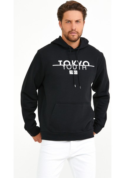 Süperlife Kapşonlu Tokyo Baskılı Sweat SPR22SW164