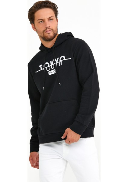 Süperlife Kapşonlu Tokyo Baskılı Sweat SPR22SW164