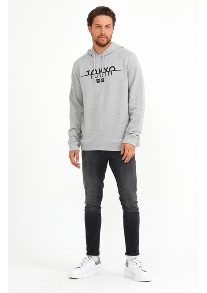 Süperlife Kapşonlu Tokyo Baskılı Sweat SPR22SW164