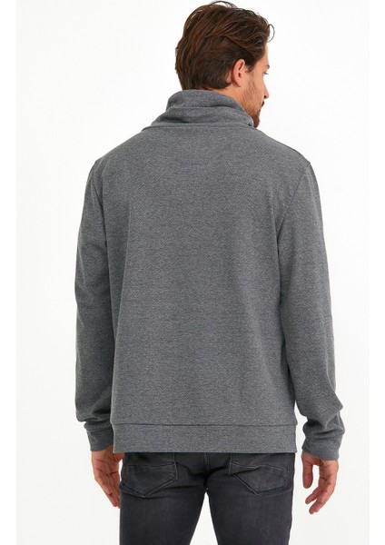 Süperlife Dökümlü Şal Yaka Brooklyn Baskılı Sweat SPR22SW143