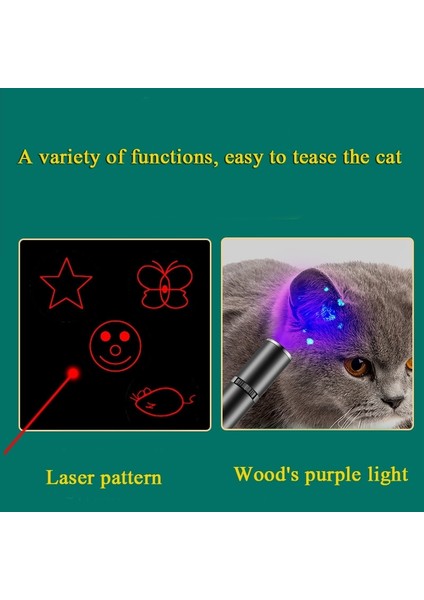 USB Çok Desenli Komik Kedi Lazer Işığı (Yurt Dışından)