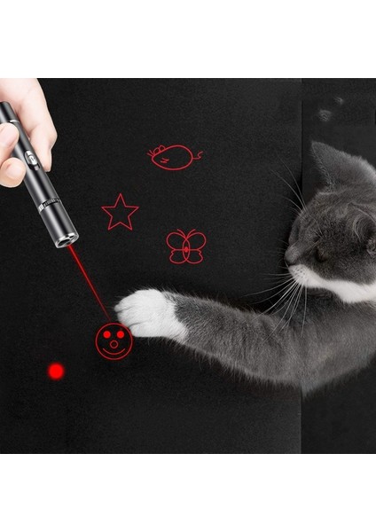 USB Çok Desenli Komik Kedi Lazer Işığı (Yurt Dışından)