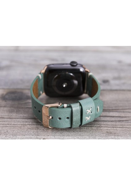 Apple Watch Uyumlu Deri Kordon 38-40MM Orfe CZ12 Mint Yeşili fiyatları