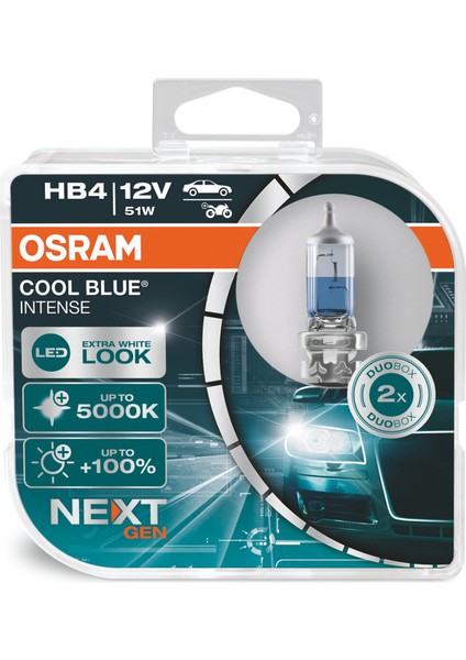 9006 Hb4 Cool Blue Intense Next Gen 5000K Beyaz Işık 2 Adet