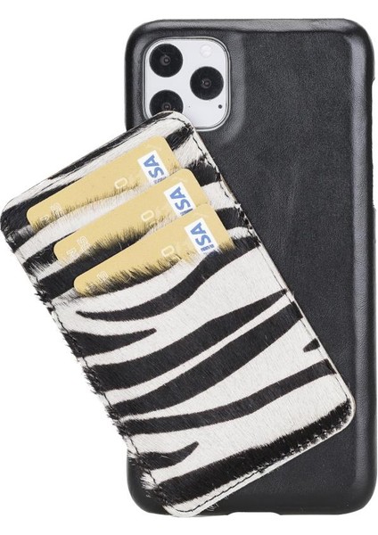 Uj-Det-Cc Deri Telefon Kılıfı iPhone 11 Pro Max Rst1/zebra