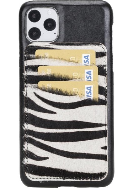 Uj-Det-Cc Deri Telefon Kılıfı iPhone 11 Pro Max Rst1/zebra fiyatları