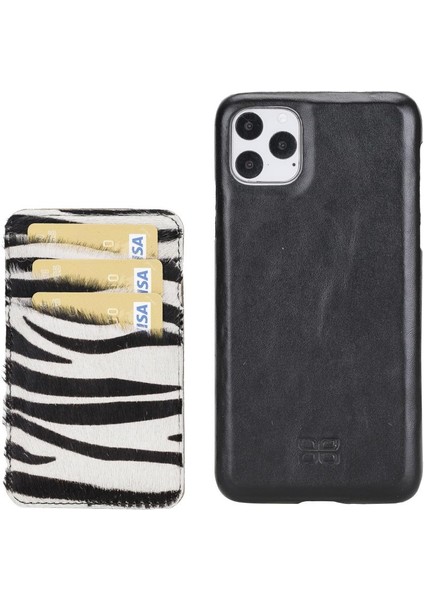 Uj-Det-Cc Deri Telefon Kılıfı iPhone 11 Pro Max Rst1/zebra indirimleri