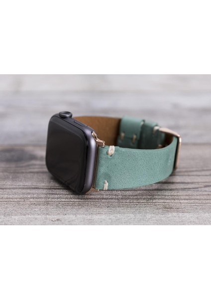 Apple Watch Uyumlu Deri Kordon 38-40MM Orfe CZ12 Mint Yeşili fırsatları
