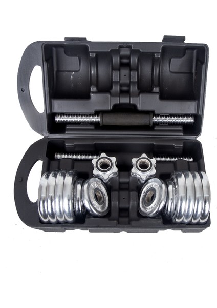 Döküm Plaka Dambıl Seti Çantalı Dumbell Set 15 kg