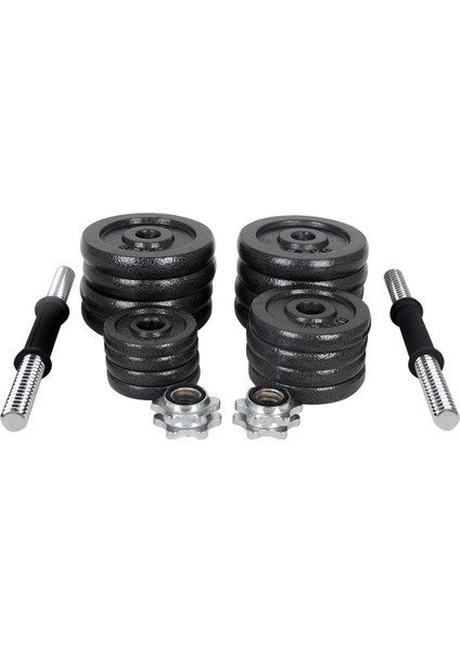 Döküm Plaka Dambıl Seti Çantalı Dumbell Set 30KG modelleri