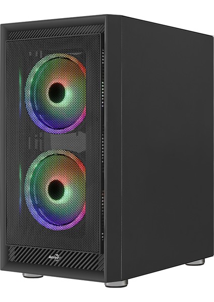 Graphite 3 x ARGB Fanlı Güçlendirilmiş Camlı Tam Mesh Ön Panel 6 Port Fan Kontrolcülü USB 3.0 Mid Tower Bilgisayar Kasası (Ae-Grpht)