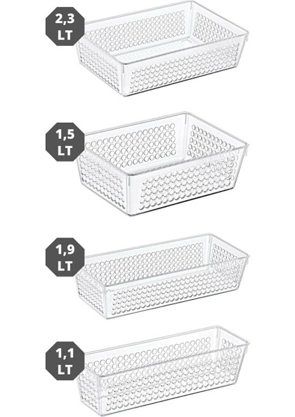 4'lü Set Handy Buzdolabı & Dolap Içi Düzenleyici Organizer