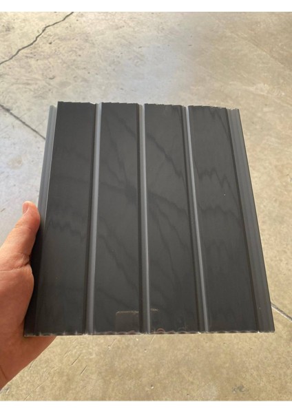 Serprofil Fugalı Antrasit Gri Pvc Duvar Tavan Lambiri / 40 Adet 20CM x 1,5 Metre - 12 Metrekare