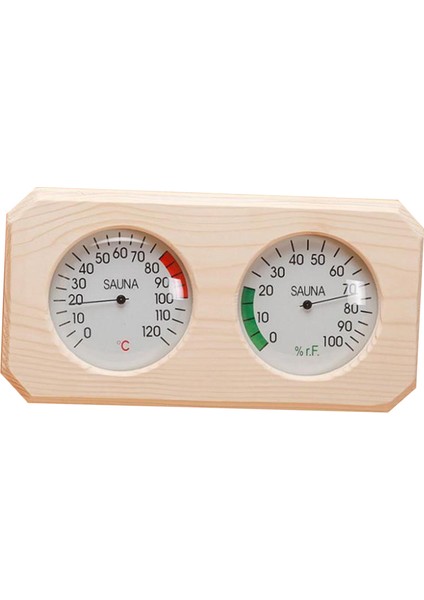 2'si 1 Arada Ahşap Sauna Higrotermograf Termometre - Kahverengi (Yurt Dışından) fiyatları